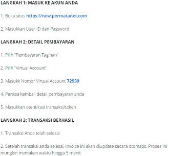 Pembayaran via Permata